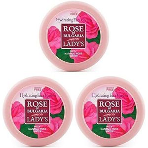Rose of Bulgaria vochtinbrengende crème met rozenwater 3 x 100 m