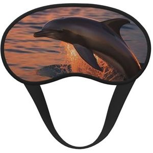 Dusk Dolphin Slaapmasker Zacht Comfortabel Oogmasker met Verstelbare Riem Verduisterende Oogslaap Schaduw Cover voor Vrouwen Meisjes Mannen Reizen Yoga Dutje Werk