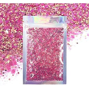 10 gram ✮ Roze holografische glitter ✮ COSMETISCHE GLITTER ✮ Festival Rave Beauty Make-up Gezicht Lichaam Nagel