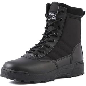 Mannen Outdoor Tactische Militaire Laarzen Speciale Woestijn Combat Leger Laarzen Wandelen Laarzen Enkelschoenen Werk Safty Schoenen, Zwart, 42.5 EU