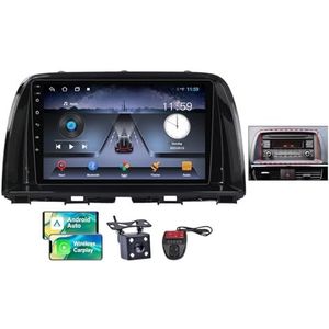 Android 13 Dual Din Car Stereo voor Mazda CX5 2012-2015 met 9 inch HD Touchscreen Media Player met Carplay Android Auto Bluetooth 5.0 4G WiFi GPS-navigatie FM/RDS SWC + achtercamera(A,NF-2)