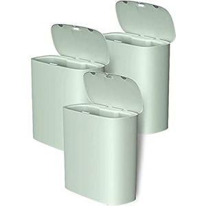 Afvalbak 10l intelligente sensor vuilnisbak thuis badkamer automatisch toilet met deksel elektrische woonkamer smalle spleet afvalmand Afval- en recyclingkeukenbak(Green,3PACK)