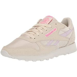 Reebok Women's Classic Leather Sneaker, Alabaster/Chalk/Quartz Glow, 8