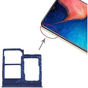 High-Tech Place voor Samsung Galaxy A20e SIM-kaartlade + SIM-kaarthouder + Micro SD-kaarthouder (blauw)