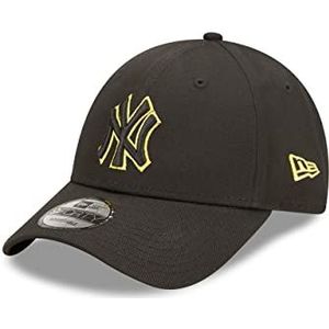 New Era New York Yankees MLB Team Outline zwartgele 9Forty verstelbare pet - one-size