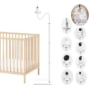 Derebir Babyfoonhouder voor GHB, Philips Avent SCD923/26, SCD843/26, momcozy, Blemil, HelloBaby, Jeeber, BOIFUN 6T / camera, flexibele bodem, multifunctionele standaard voor babyfoonhouder, 172 cm