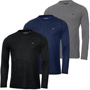 Calvin Klein Heren Assortiment T-shirt lange mouwen - Zwart/Navy/Zilver - L