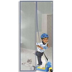 Magnetische schermdeur,115×150cm，grijs，Magnetisch klamboegordijn, bescherm uw gezin