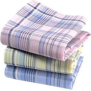 Zakdoeken van hoogwaardige stof, 100% gekamd katoen, 35 cm x 35 cm, 3-delig, model P04