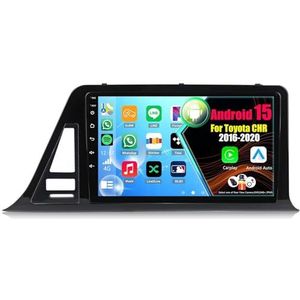 Android 15 Autoradio Voor Toyota CHR 2016-2020 met Draadloze Carplay Android Auto, 9 Inch Autoscherm Soporta Bluetooth WIFI GPS FM/RDS(RHD,4Core(2+32GB))