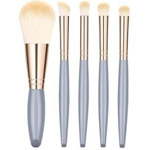 Kwastenset Professionele Reismake-upkwastenset Oogschaduwmake-upkwast Zachte Kwast Basismake-upkwast Make-Up Borstel Set(Blue)