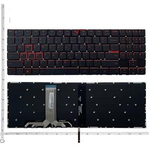 Verlicht Amerikaans toetsenbord voor Lenovo Legion Y530 Y530-15ICH Y540-15IRH PG0 Y7000 met palmrestcover en touchpad(BROWN)