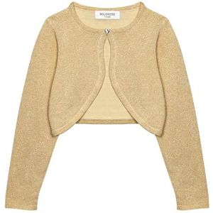 Bolerose Meisjes Lang Mouw Sprankelend Vest kinder Kinderen Bolero Shrug (Goud, 3-4 jaar)
