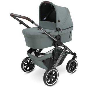 ABC Design 2-in-1 kinderwagen Salsa 4 Air – combi-kinderwagen voor pasgeborenen en baby's – incl. sportzitje buggy & babykuip – wielvering en luchtbanden – kleur: aloe