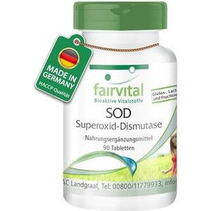 Fairvital | SOD - Superoxide dismutase - HOOG GEDOSEERD - 90 tabletten - 6000 enzymactiviteitseenheden per dagelijkse portie
