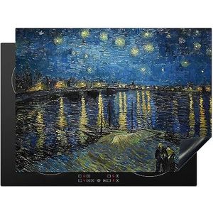 MuchoWow Inductiebeschermer - Inductie mat - Vinyl - Van Gogh - Brug - Oude meesters - 71x52 cm - Inductie beschermer