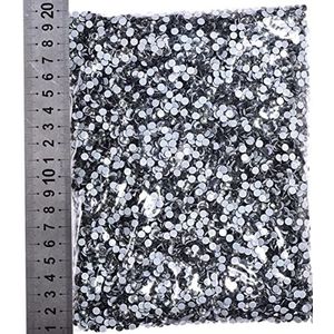 14400 Pcs/Bulk Groot Pakket SS6-SS20 Glitter Kristallen Steentjes Glas Strass Voor-Black Diamond, SS20-14400pcs