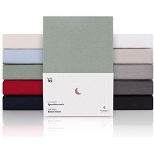 Blumtal Hoeslaken Premium Jersey - 160 x 200 cm - tot 25 cm Matrashoogte - Summer Green - 100% Katoen - Set van 2
