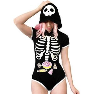 LittleForBig Katoenen Romper Onesie Pajamas Bodysuit-schattige Reaper nachtgloeien Onesie L