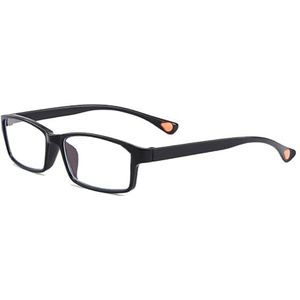 JINGSHUBO Anti-blauwe leesbril, blauwlichtfilter, bril, computerbril, gaming, blauwlichtfilter, blauw licht blokkerende bril voor dames heren, zwart, 1.0 Dioptrien