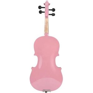 viool 1/8 Spalk Akoestische Viool Basswood Body Achterkant Plaat Esdoorn Hoofd Heldere Fiddle Exerciser Set (Color : Pink)
