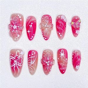 3D pure handnagels afneembare korte persnagels nepnagels manicure speciale vorm(L)