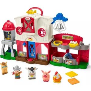 Fisher-Price Little People Caring for Animals Farm Playset with Smart Stages Learning Content for Toddlers and Preschool Kids GLT78