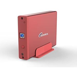 Sonnics 1 TB rode externe harde schijf USB 3.0 compatibel met XBOX ONE / PS4 / Windows PC/Mac (desktop niet draagbaar)