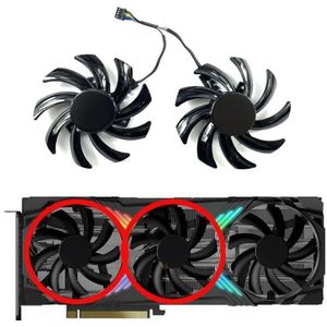 T129215SU Voor PNY voor RTX4060ti 4070 XLR8 VERTO Triple Fan Grafische Kaart Vervangende Ventilator(Middle left fan)