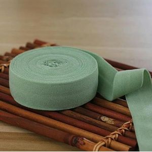 10 meter 20 mm vouw rubberen band lint elastische band voor ondergoed broek beha kleding naaien kant stof kledingstuk accessoire-bonenpasta groen-20mm-10M