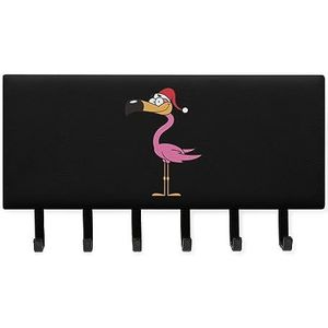 Leuke Santa Flamingo Sleutelhangers met 6 Haken Grote Wandmontage Sleutelhouder voor Entryway