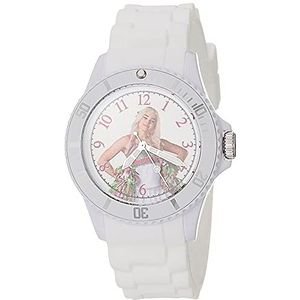 Disney Unisex-Volwassenen analoog Japans quartz horloge met plastic band WDS000969, Kleur: wit, Quartz Horloge