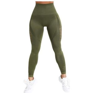 Legging Vrouwen hoge taille push up leggings naadloze fitness legging workout legging for vrouwen casual jeggings 4color Panty (Color : Green, Size : L)