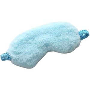 UYFRD Lichtgewicht comfortabel slaapmasker, super zacht, verstelbaar konijn pluche oogmaskers voor slapen, werk, dutjes voor mannen en vrouwen (blauw)