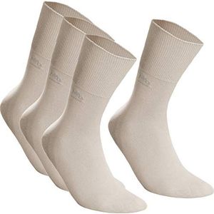 Sokken voor diabeten zonder elastiek - 4 paar Deomed Cotton Silver, Katoenen sokken Heren (4 paar: 39-42, Beige)