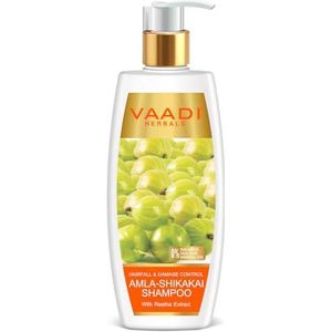Vaadi Herbals Haargroei Shampoo Amla Shikakai Haarval & Schade Controle Anti Roos Shampoo -350 Ml