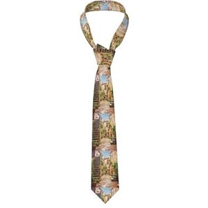 EdWal Happy Thanksgiving Day Pompoen Print Mannen Stropdassen Tie Mode Tie Grappige Ties, Voor Bruiloft Feest Vergadering Outfit, Italië Toscaans, Eén maat