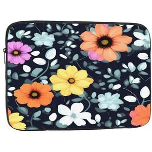 Laptop Case Mooie Kleurrijke Bloemen Laptop Sleeve Shockproof Beschermende Notebook Case Met Rits Aktetas Dragen