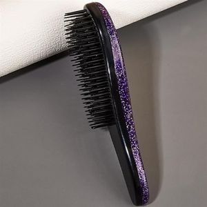 Ontwarrende kam antistatische massage haarborstels luchtkussen haarborstel kam salon kapper haarstylinggereedschap (maat: SZ31-paars-klein)