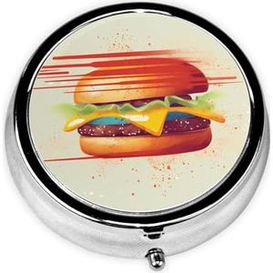 Morgen zal ik beginnen met het uitvoeren van print pillendoos 3 compartimenten kleine pillenetui met spiegel pillenorganisator voor outdoor reizen zak portemonnee