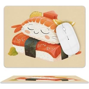 Leuke Sushi Sushi Japanse Voedsel Muismatten PU Lederen Muismat Waterdichte Antislip Computer Muismat Voor Kantoor Thuis