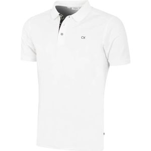 Calvin Klein Campus Golfpoloshirt Geribbelde - Wit/grijze camouflage - L