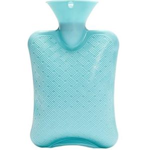 Warmwaterkruik Warmwaterkruik Met Deksel, Warmwaterzak Voor Pijnverlichting Nek En Schouders Rug Gezellige Nachten, Voetenwarmer Kruik Warm Winter (Color : Blu, Size : 1000 ml)