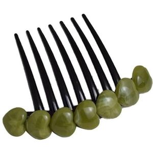 Haarkam, stijltang, kam voor haar, temperament voor haar, clip voor haar, eenvoudige kam, hoofdtooi voor dames, bruid (groen)