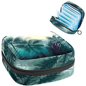 bos, Periode Pouch Draagbaar, Tampon Opbergtas,Tampon Houder voor Portemonnee Vrouwelijke Product Organizer, Meerkleurig, 4.7x6.6x6.6 in/12x17x17 cm