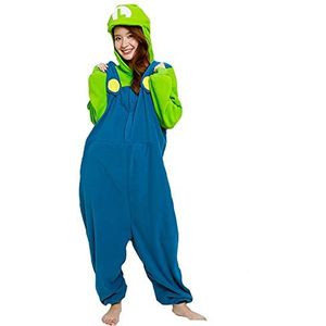 Luigi Onesie Kigurumi Verkleedkleding (Nintendo) | SAZAC Kigurumi | Volwassenen & Kinderen | One Size Fits All (155-180+ cm)… B01JO2NHZ4