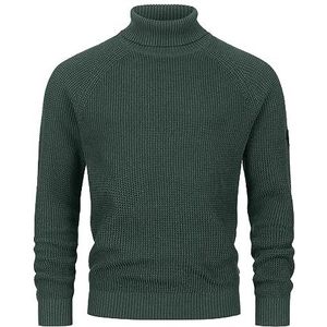 Indicode Heren INHarlan Knit Sweater | Fijngebreide trui van katoen met col Army M