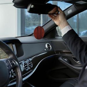 4 STKS Auto Verfrissers Opknoping Lavendel Lucht Geur Rood Hout Auto Aromatherapie Tabletten Achteruitkijkspiegel Hanger Auto Verfrissers Langdurige Geur Geurkaart