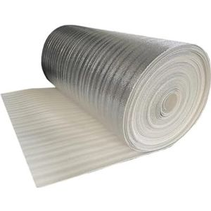 HBOOMOEM Thermische Isolatie Van Aluminiumfolie，Warmte-Isolatie Aluminiumfolie Radiator，Kan Op Elke Lengte Worden Gesneden En Is Geschikt Voor Daken, Zolders En Garages.(500CM/196.9IN,1.5CM/0.59IN)