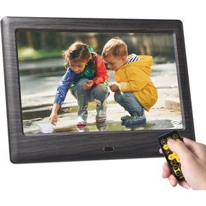 KODAK Digitale fotolijst van 7 inch (7 inch), elektronische fotolijst, IPS-scherm, foto/muziek/videospeler/kalender/alarm, ondersteunt USB- of SD-kaart, automatisch draaibaar, met afstandsbediening